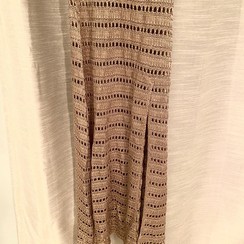 Gold Metallic Crochet Maxi Dress (New w/o tags) - Picture 7 of 7